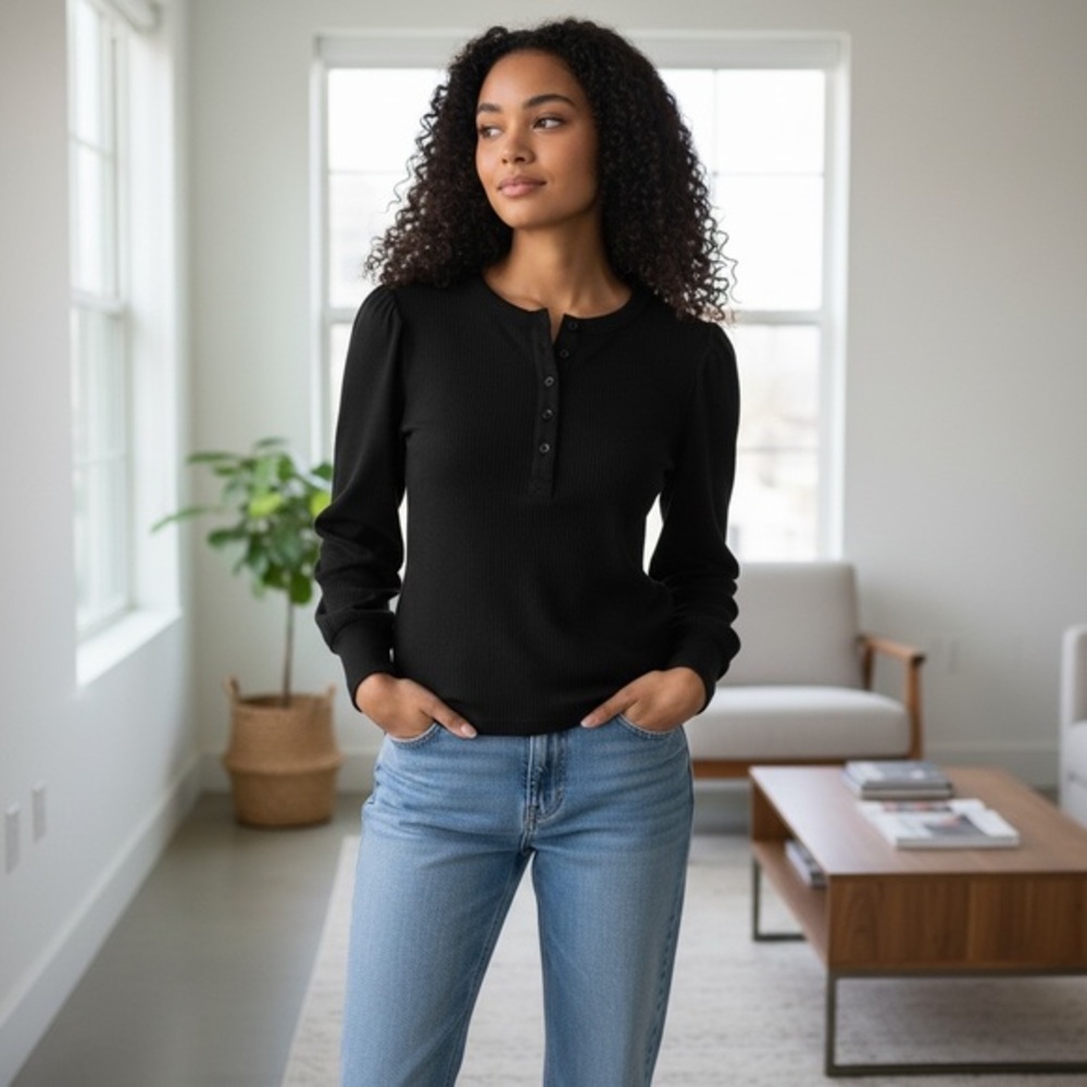 Thakoon Black Button Down Women's Shirt